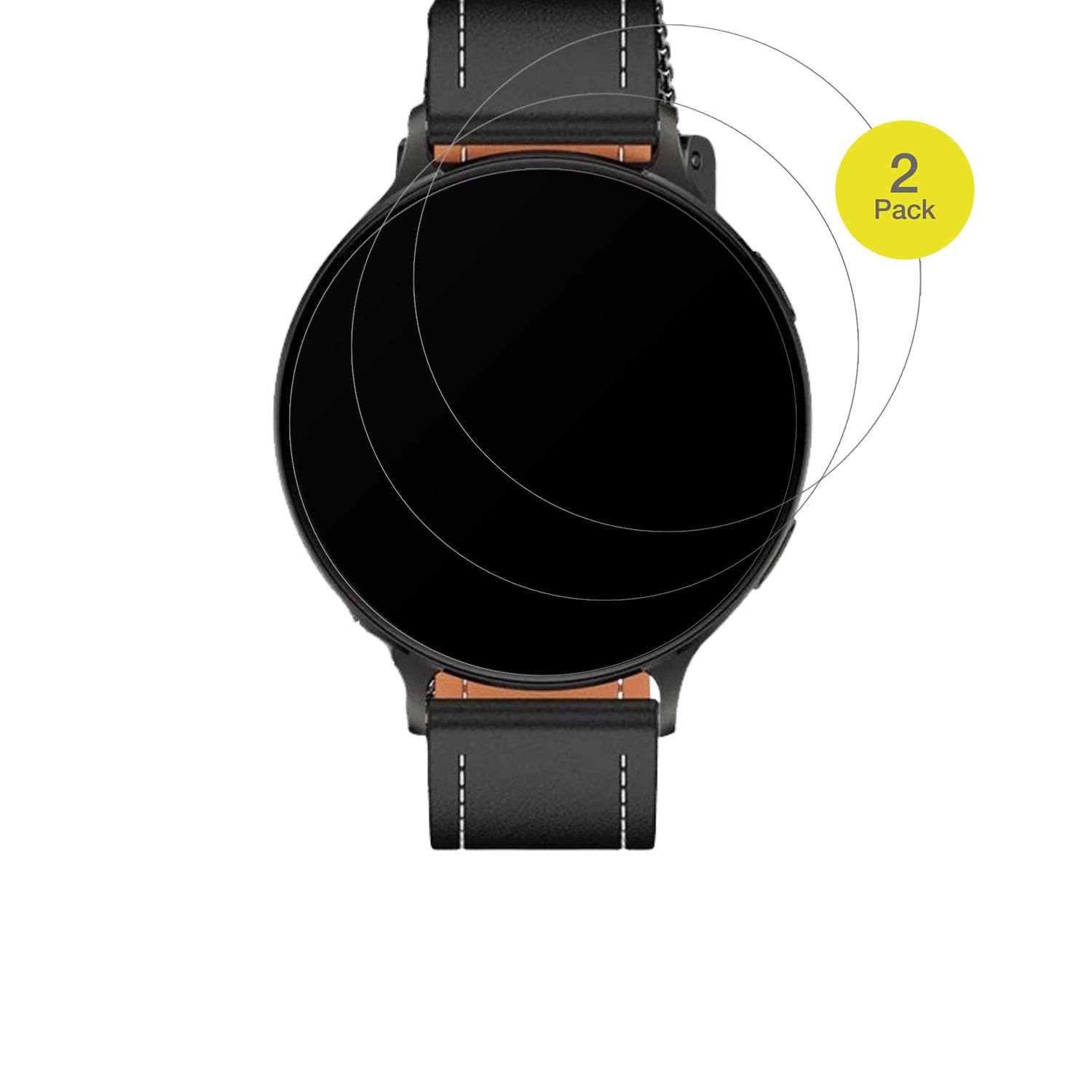 PirewareNano Smartwatch mit aufgebrachter dipos Flex Schutzfolie, glasklare Darstellung ohne Einschränkungen