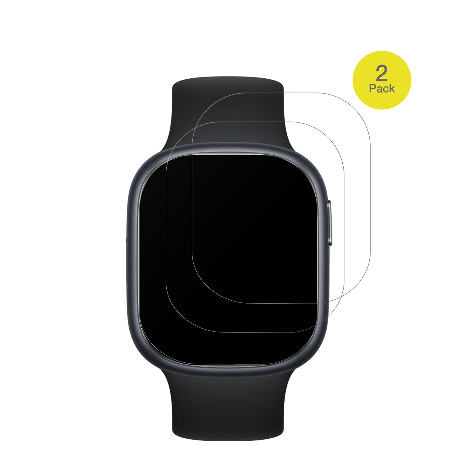 RollmeS1 Smartwatch mit aufgebrachter dipos Flex Schutzfolie, glasklare Darstellung ohne Einschränkungen