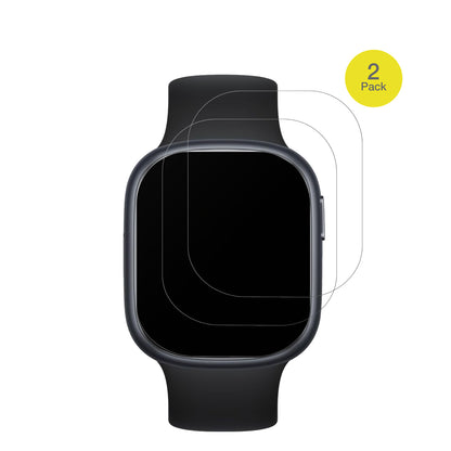 RollmeS1 Smartwatch mit aufgebrachter dipos Flex Schutzfolie, glasklare Darstellung ohne Einschränkungen