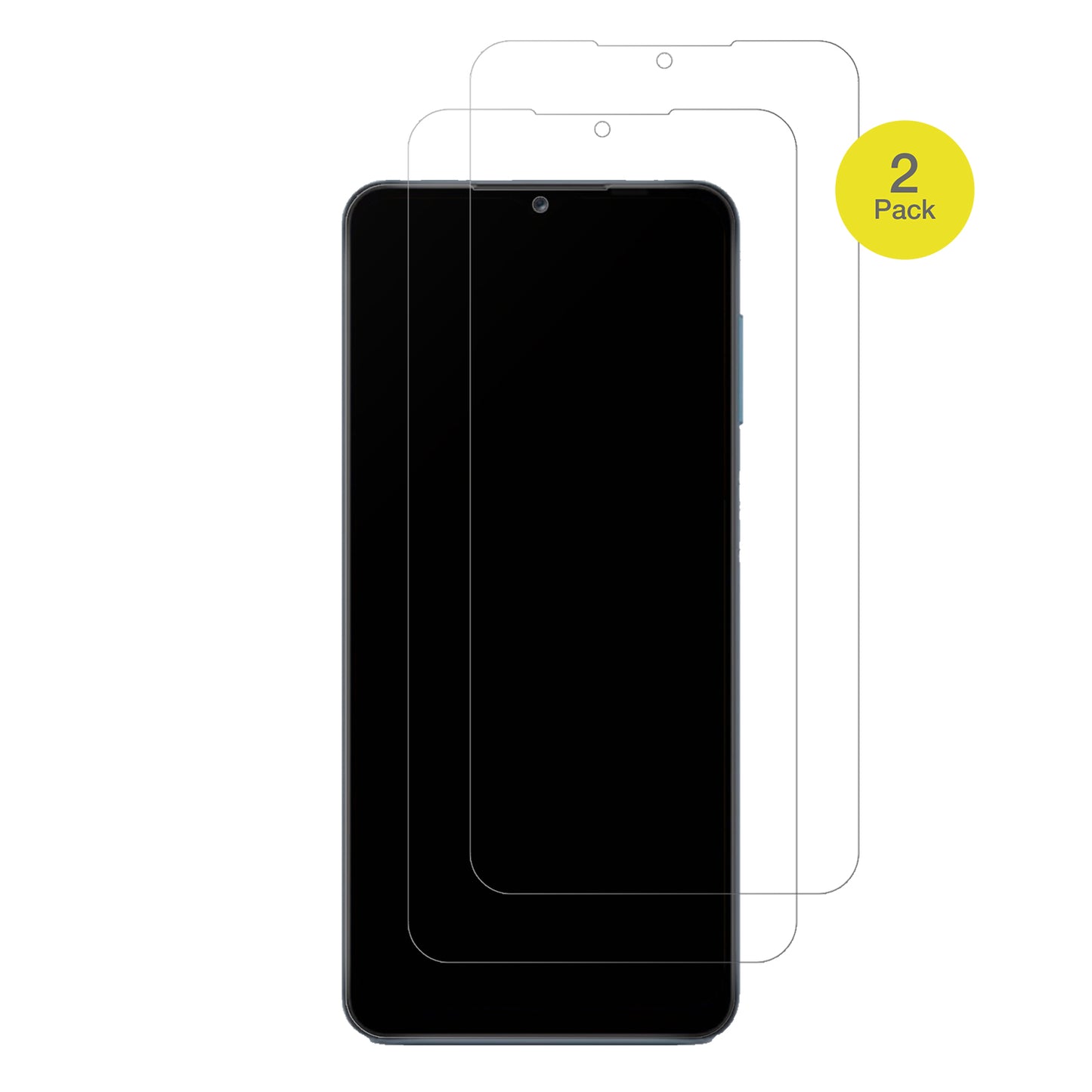 SamsungGalaxy A13 4G mit aufgebrachter dipos Flex Schutzfolie, glasklare Darstellung ohne Einschränkungen