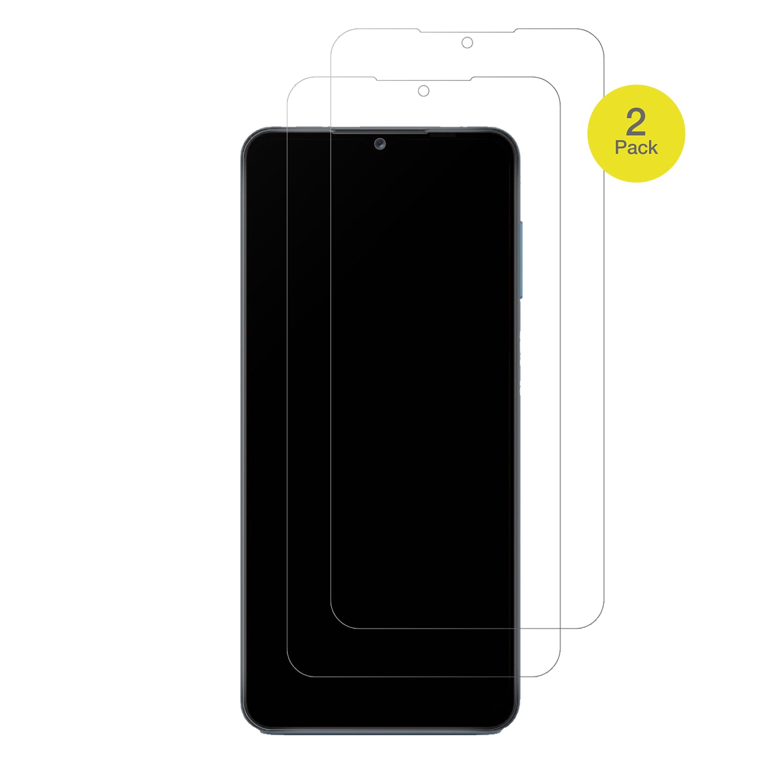 SamsungGalaxy A13 4G mit aufgebrachter dipos Flex Schutzfolie, glasklare Darstellung ohne Einschränkungen