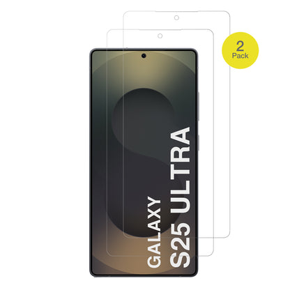 SamsungGalaxy S25 Ultra Enterprise mit aufgebrachter dipos Flex Schutzfolie, glasklare Darstellung ohne Einschränkungen