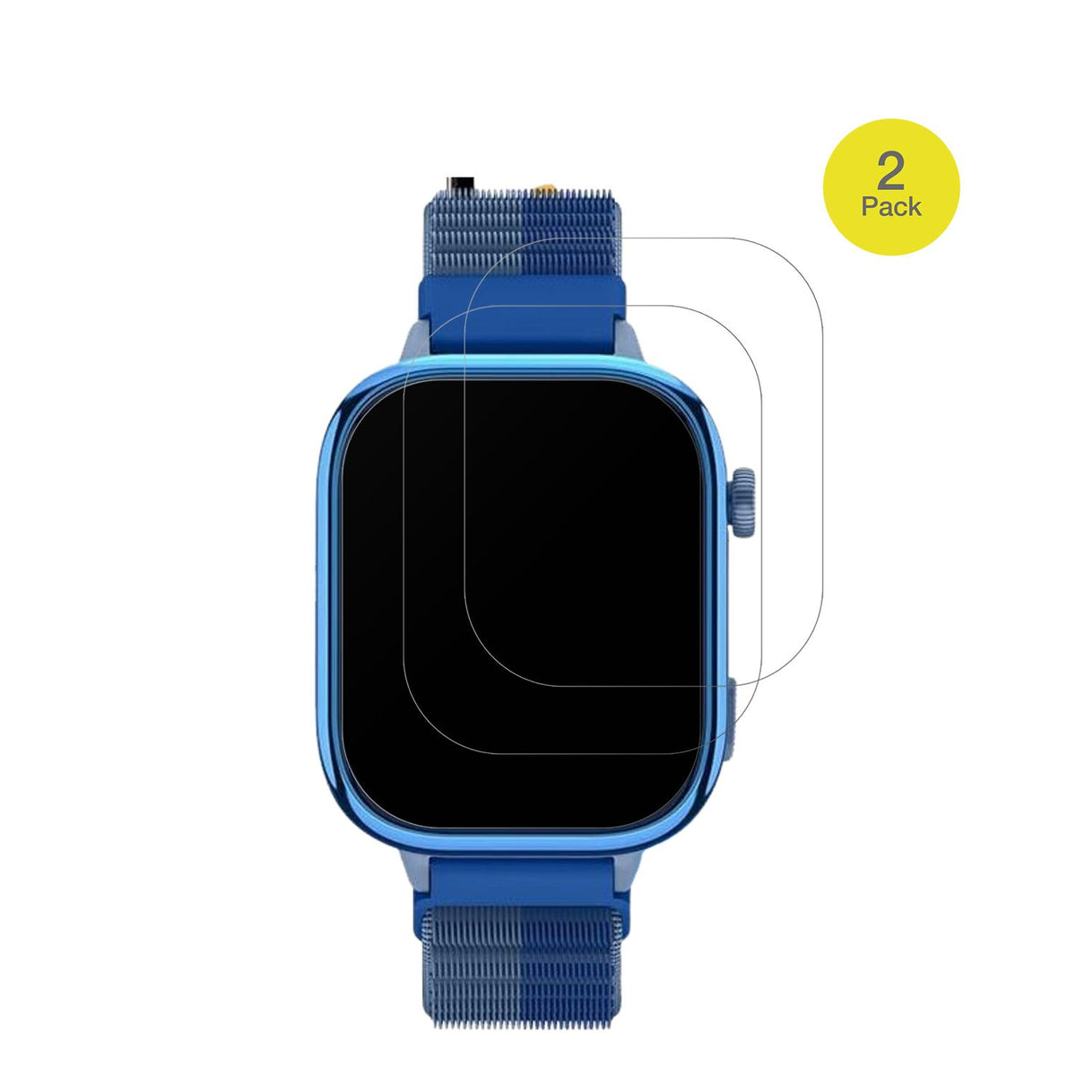 SanorumT40 4G Smartwatch mit aufgebrachter dipos Flex Schutzfolie, glasklare Darstellung ohne Einschränkungen