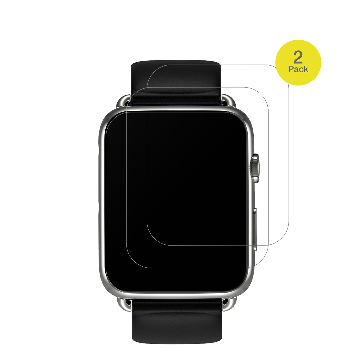 SmartwatchDM20 1.88 Zoll mit aufgebrachter dipos Flex Schutzfolie, glasklare Darstellung ohne Einschränkungen