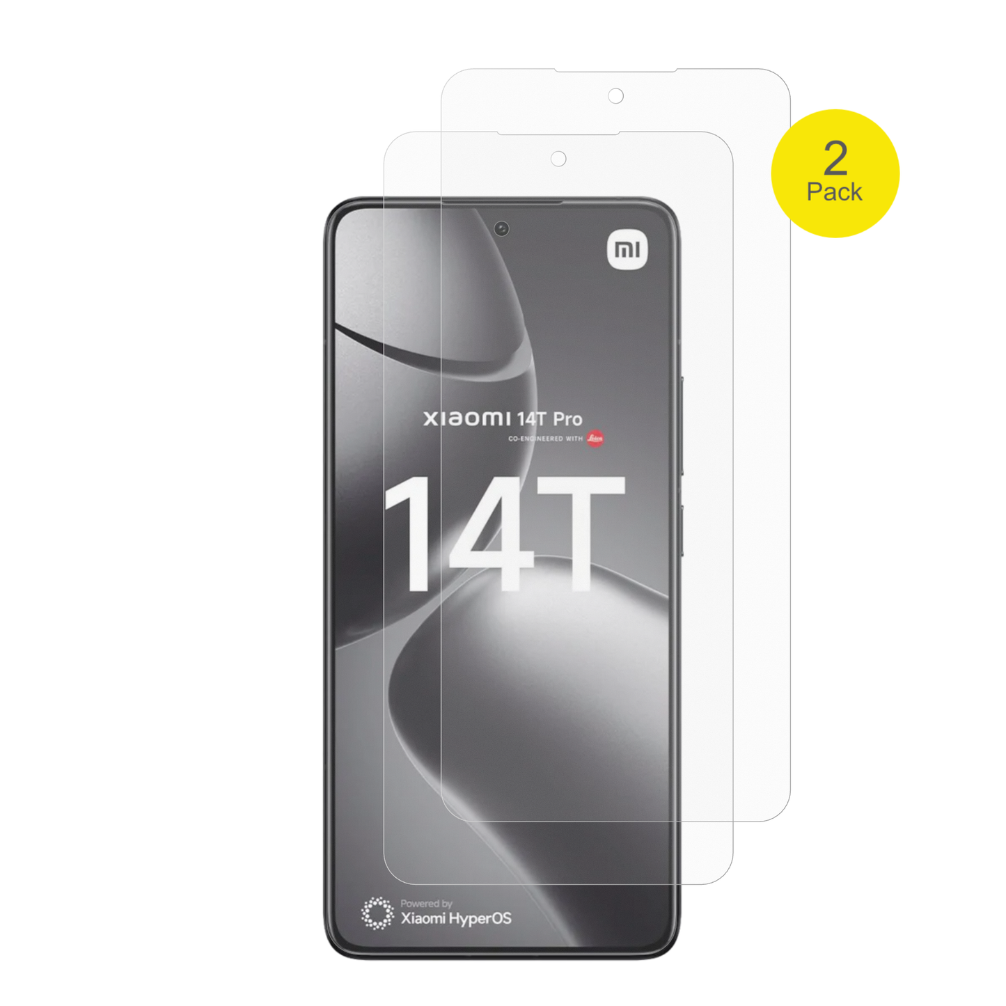 Xiaomi14T Pro mit aufgebrachter dipos Flex Schutzfolie, glasklare Darstellung ohne Einschränkungen