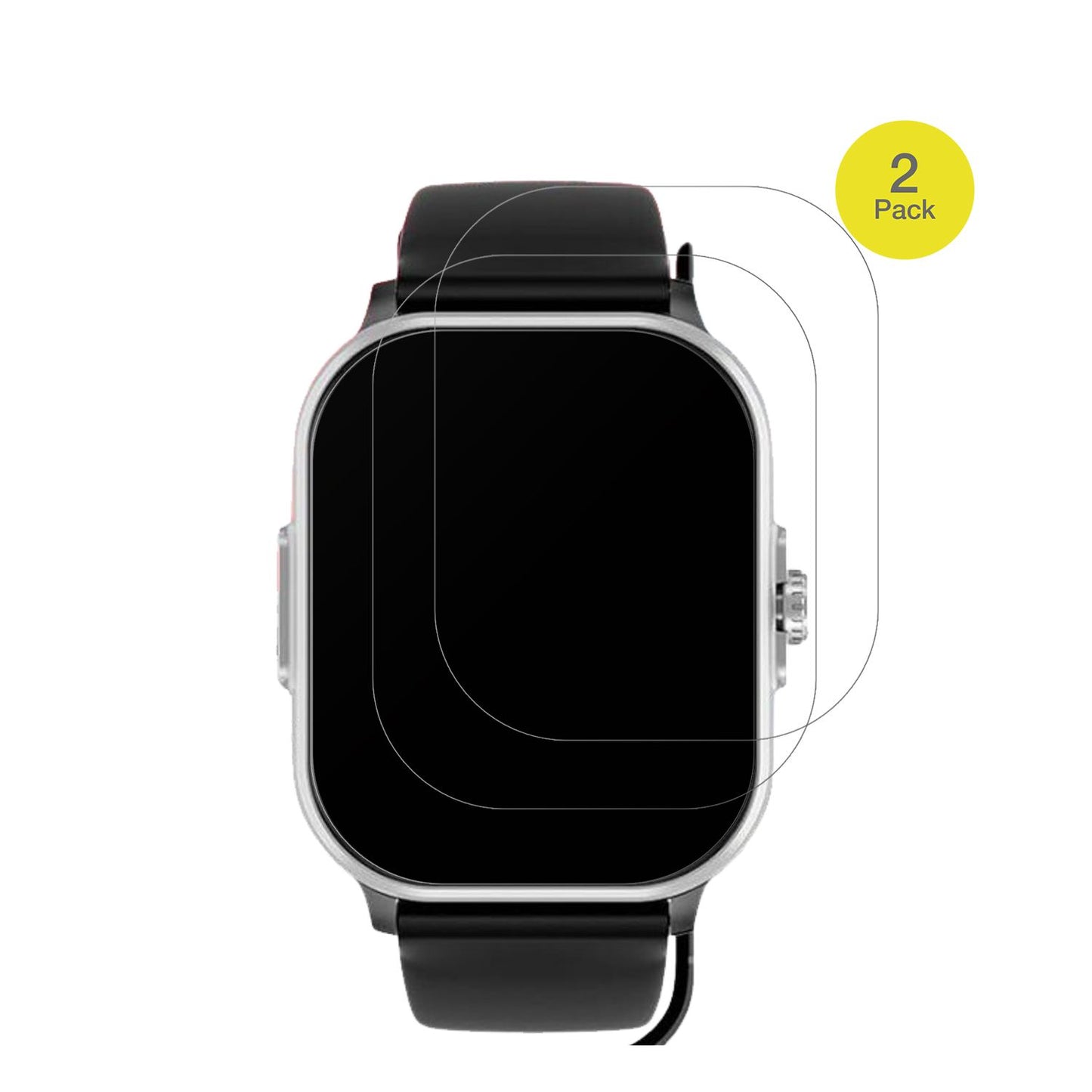 YYKYSmartwatch 1.72 Zoll mit aufgebrachter dipos Flex Schutzfolie, glasklare Darstellung ohne Einschränkungen