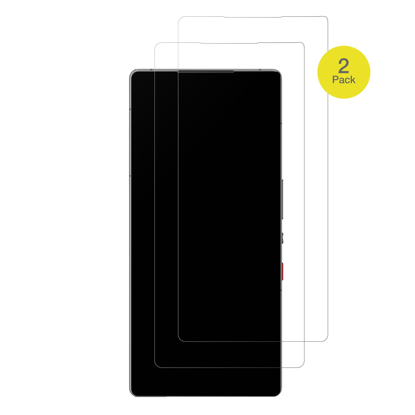 ZTENubia Red Magic 10S Pro Plus mit aufgebrachter dipos Flex Schutzfolie, glasklare Darstellung ohne Einschränkungen