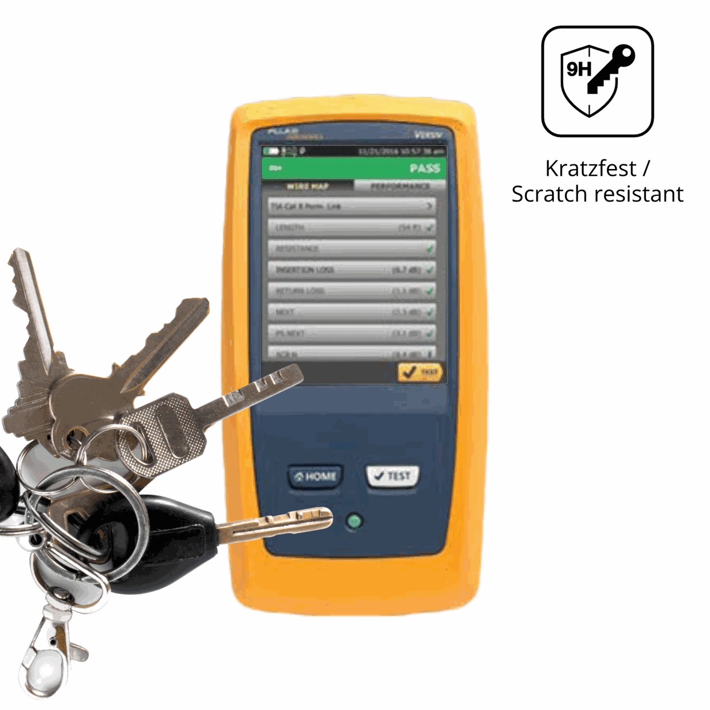 dipos Displayschutz für Fluke DSX8000, mattierte Oberfläche, robuste Festigkeit und perfekte Passform