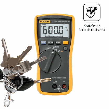 dipos Displayschutz f�r Fluke MultiMeter 113, transparente Oberfl�che, perfekte Passform auch f�r die Rundungen