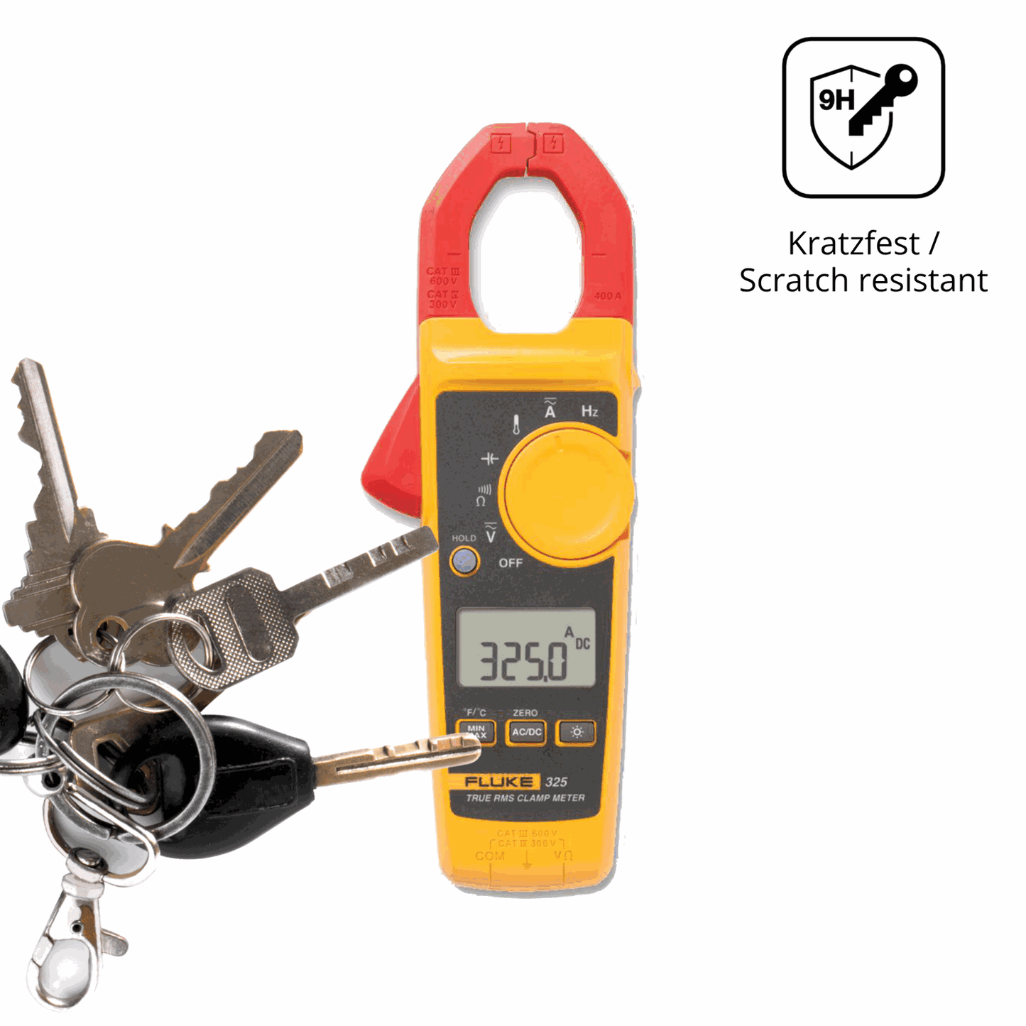dipos Displayschutz für Fluke 325, mattierte Oberfläche, robuste Festigkeit und perfekte Passform