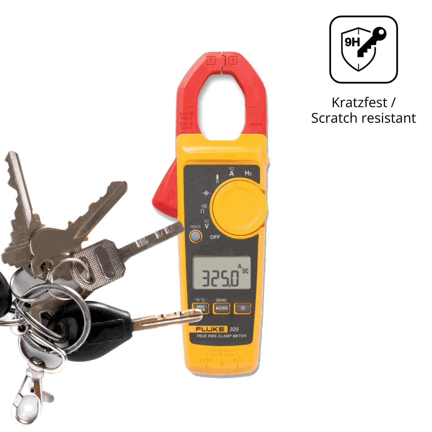 dipos Displayschutz für Fluke 325, mattierte Oberfläche, robuste Festigkeit und perfekte Passform
