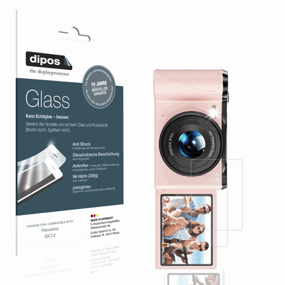 Matte Displayschutzfolie von dipos passend für Focusinc DC12, 9H kratzfest und blasenfrei montiert