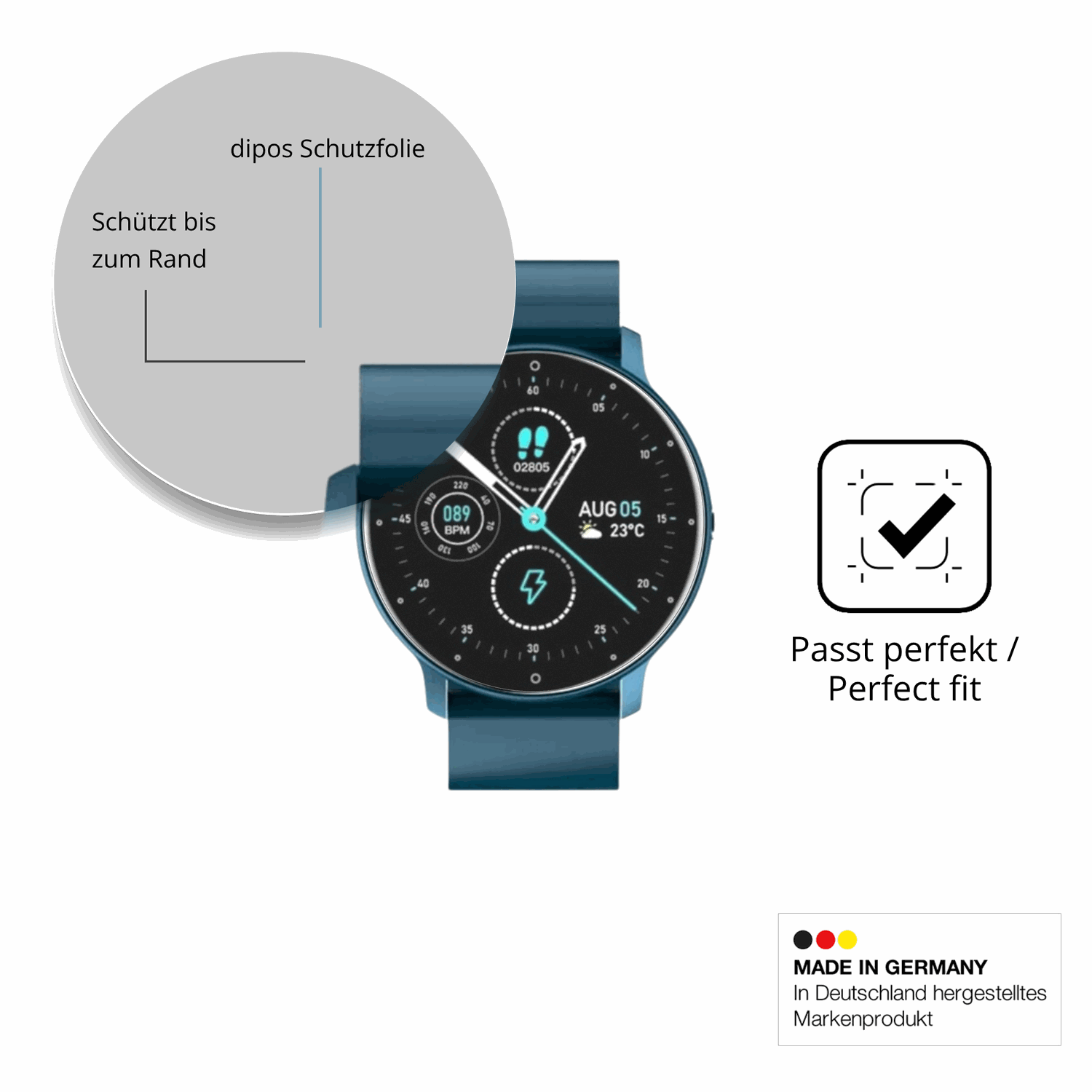 Besonders flexibler Displayschutz mit Anti-Shock-Schicht im Materialmix