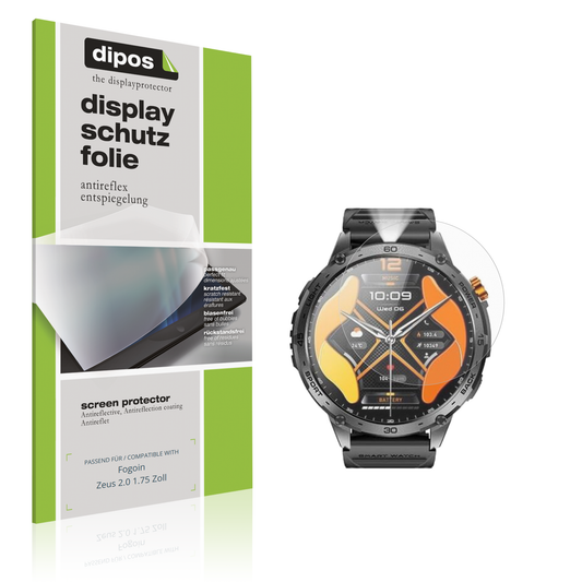 Matte Displayschutzfolie von dipos passend für fogoinzeus 2.0 1.75 zoll, präziser Zuschnitt und blasenfrei montiert