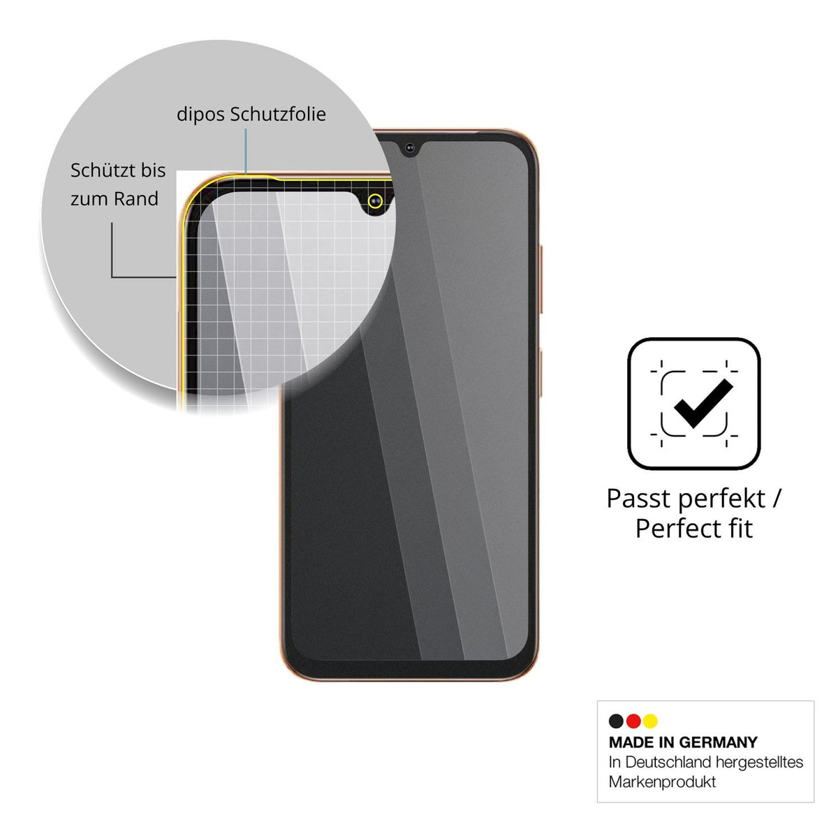 Screen Protector for FOSSiBOT C17 Privacy Filter 4-Way Protection dipos