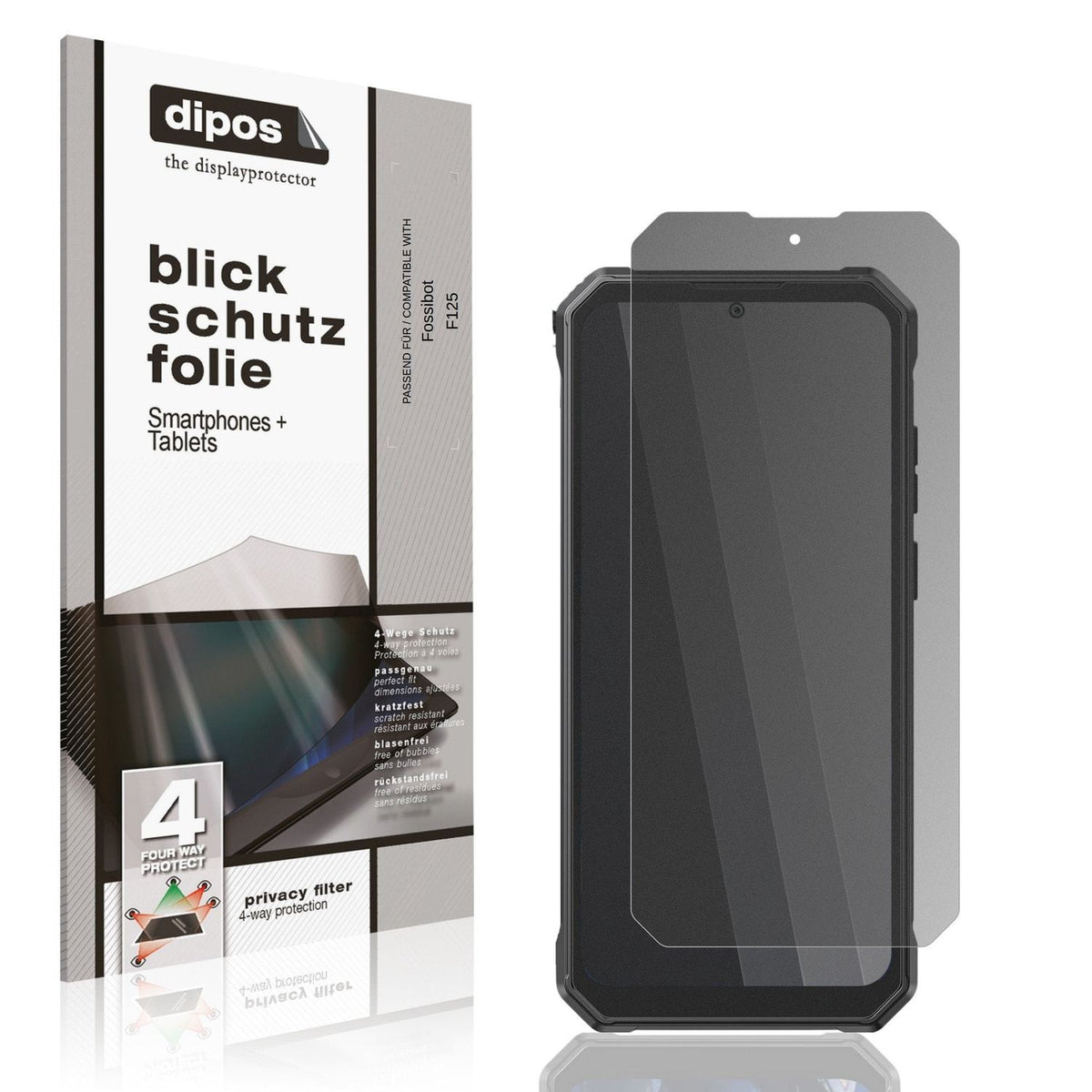 Screen Protector for Fossibot F125 Privacy Filter 4-Way Protection dipos