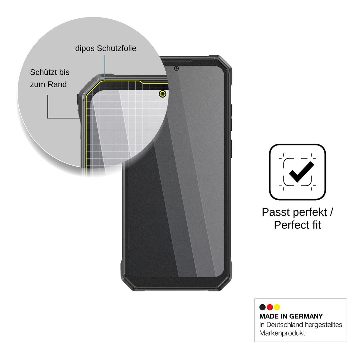 Screen Protector for Fossibot F125 Privacy Filter 4-Way Protection dipos