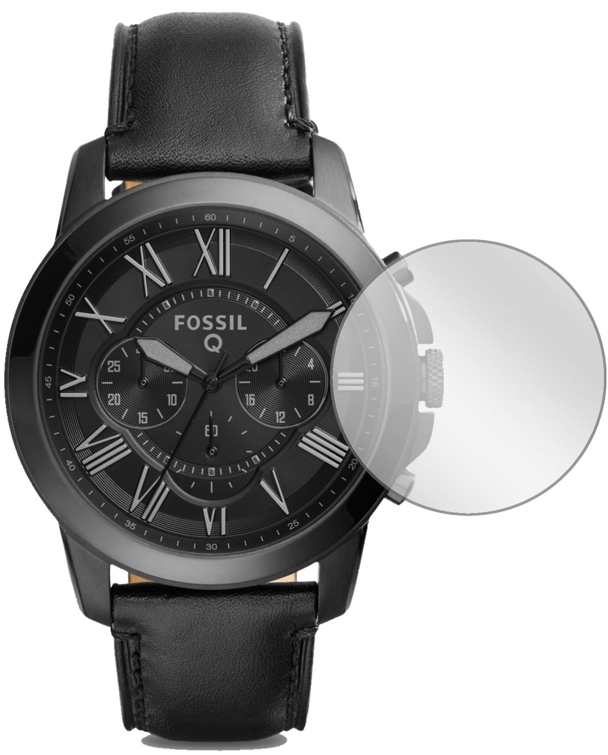 dipos Displayschutz für Fossil Q Grant (TPU), transparente Oberfläche, geringe Dicke und perfekte Passform