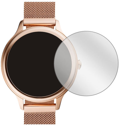 FossilGen 5E (42mm) mit aufgebrachter dipos Displayschutzfolie, glasklare Darstellung ohne Einschränkungen