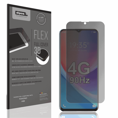 Blickschutzfolie von dipos passend für FOXIONO H88, 100% Displayabdeckung und blasenfreie Montage