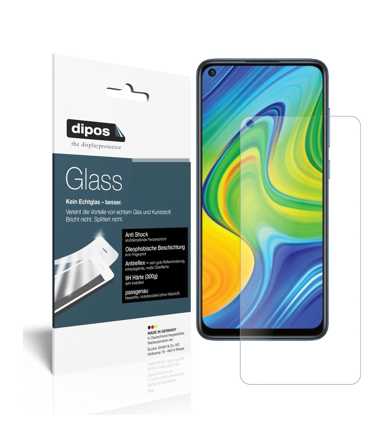 9H Matte Screen Protector for Xiaomi Redmi Note 9 – Anti-Glare, Shatterproof | dipos