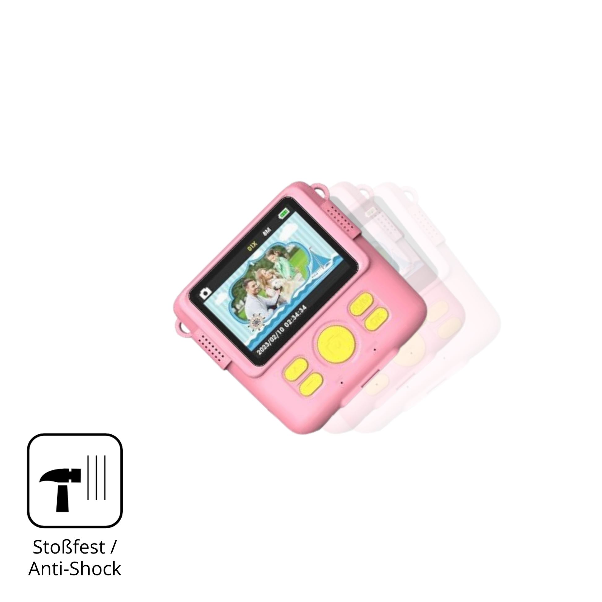 Schutz gegen Kratzer auf dem Frelisty Kinder Digitalkamera 1080P Glas durch Schlüssel, Stöße gegen die Tischkante oder Stürze