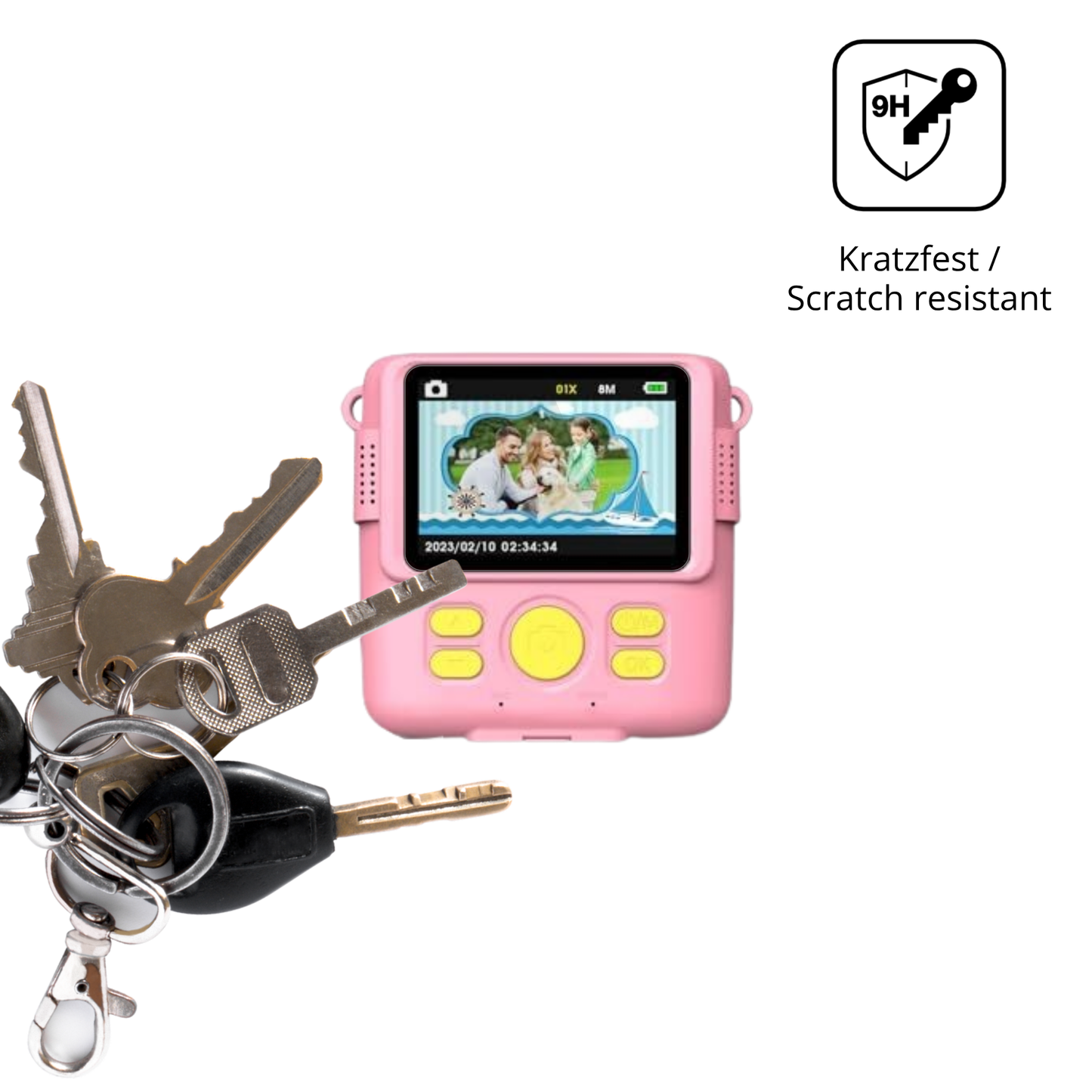 dipos Displayschutz für Frelisty Kinder Digitalkamera 1080P, transparente Oberfläche, perfekte Passform auch für die Rundungen