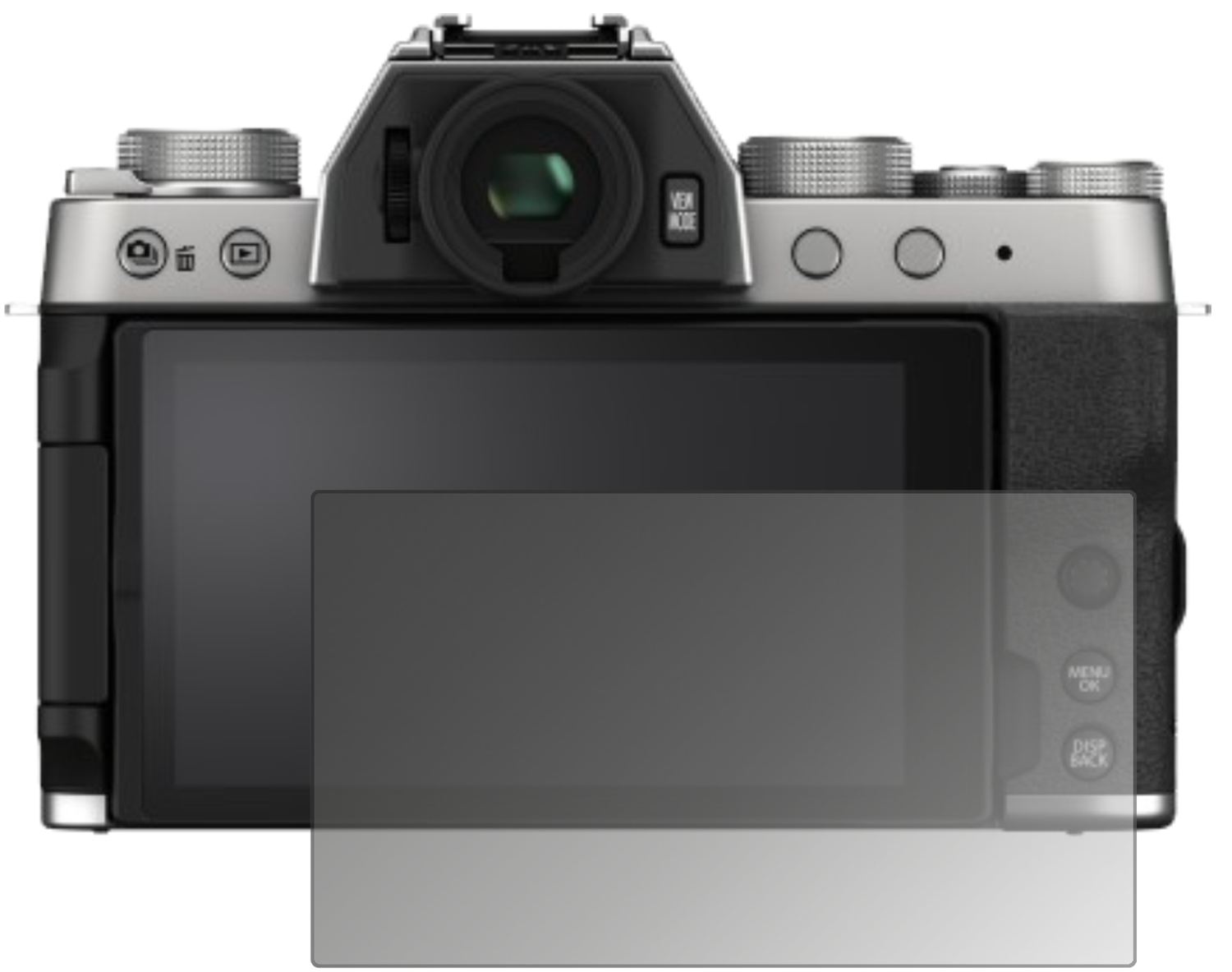 Blickschutzfolie von dipos passend für Fujifilm X-T200, präziser Zuschnitt und blasenfrei montiert