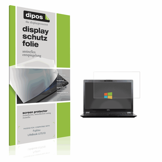 Matte Displayschutzfolie von dipos passend für Fujitsu LifeBook U7510, präziser Zuschnitt und blasenfrei montiert