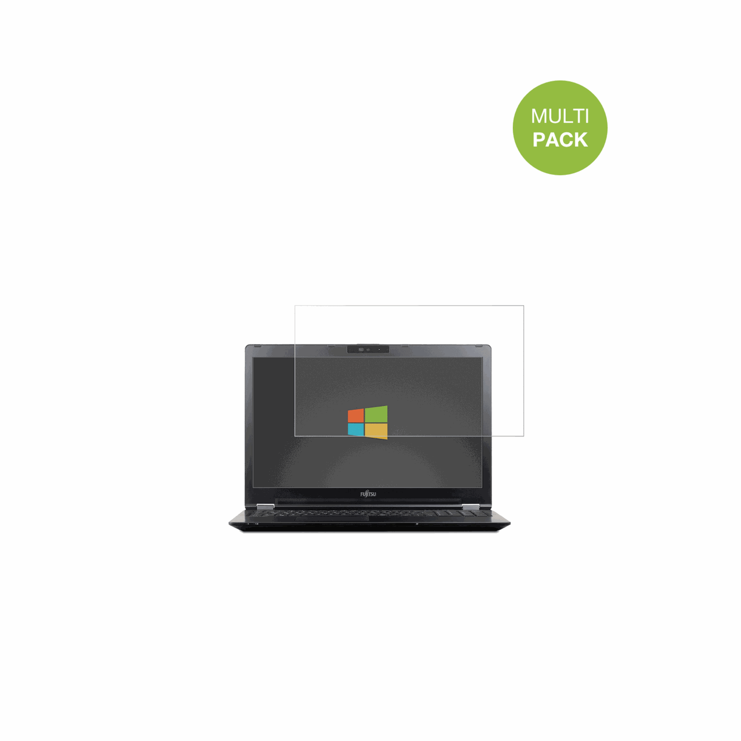 FujitsuLifeBook U7510 mit aufgebrachter dipos Displayschutzfolie, die lästige Fingerabdrücke minimiert
