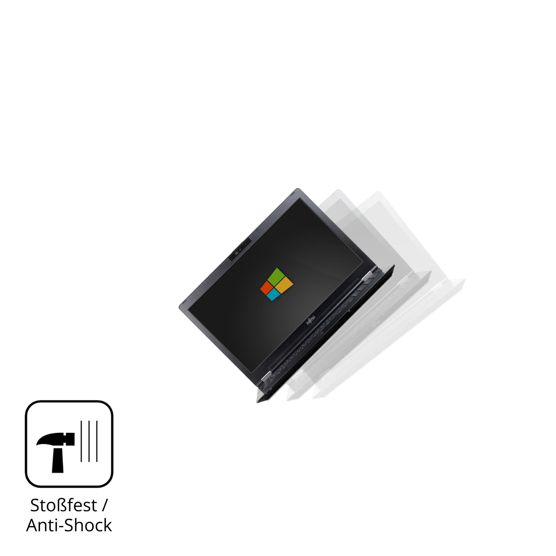 Schutz gegen Kratzer auf dem Fujitsu LifeBook U7510 Glas durch Schlüssel, Stöße gegen die Tischkante oder Stürze
