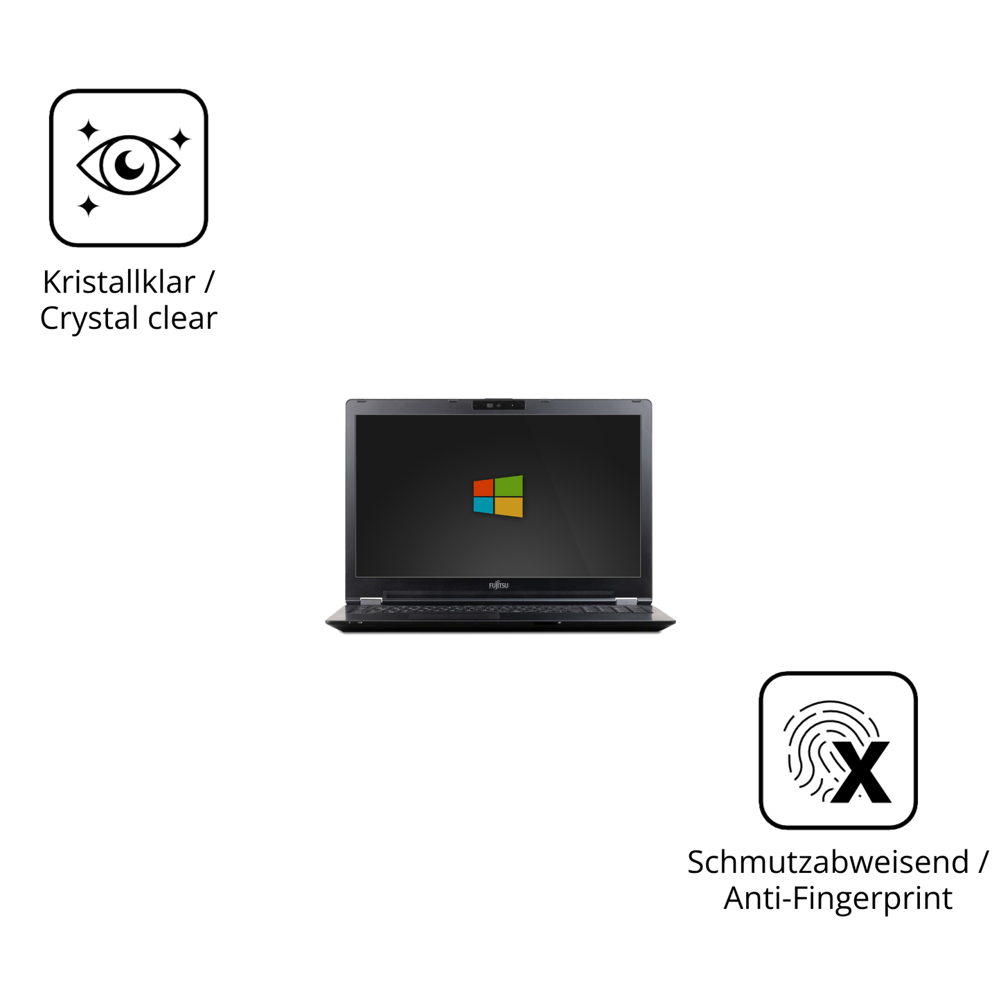 Flexible TPU-Folie passend zugeschnitten für Fujitsu LifeBook U7510, vollständige Abdeckung