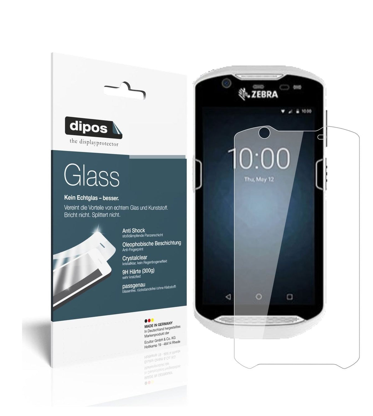 9H Clear Screen Protector for Zebra TC56 – Shatterproof, Crystal Clear | dipos