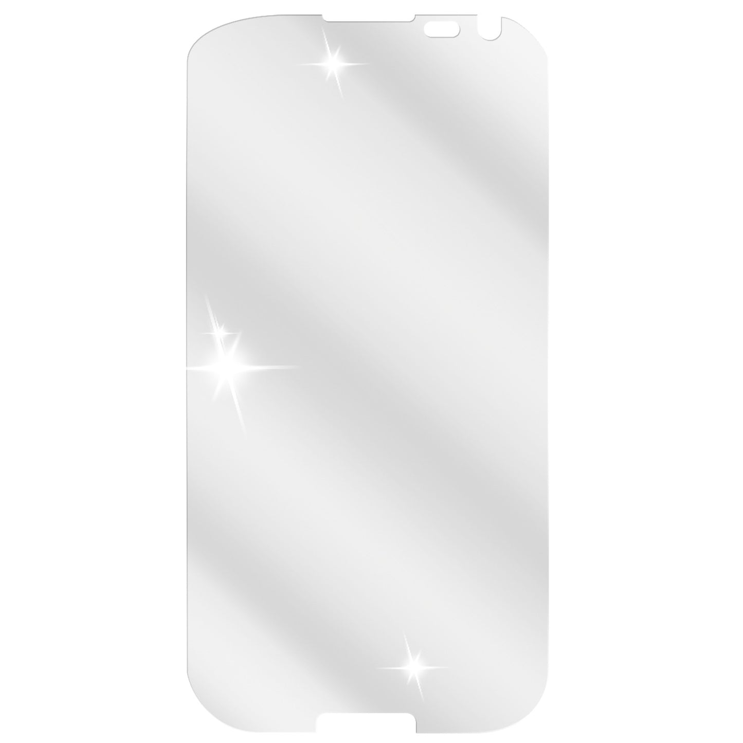Galaxy S3 i9300Samsung mit aufgebrachter dipos Displayschutzfolie, glasklare Darstellung ohne Einschränkungen