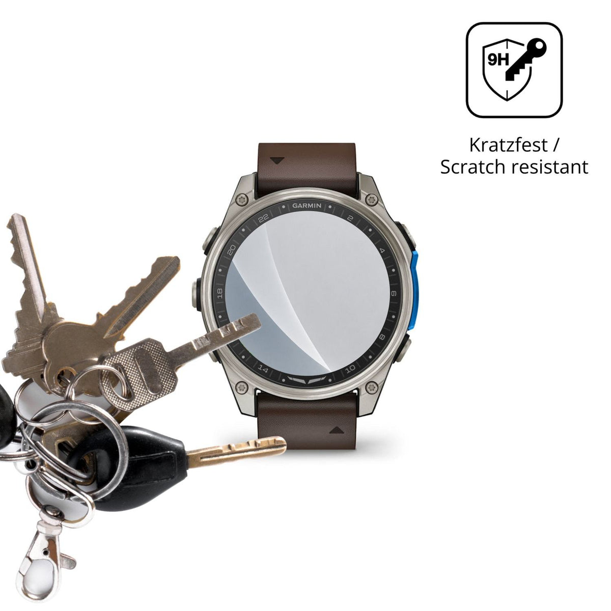 dipos Displayschutz für Garmin D2 Mach 2 47mm, mattierte Oberfläche, robuste Festigkeit und perfekte Passform