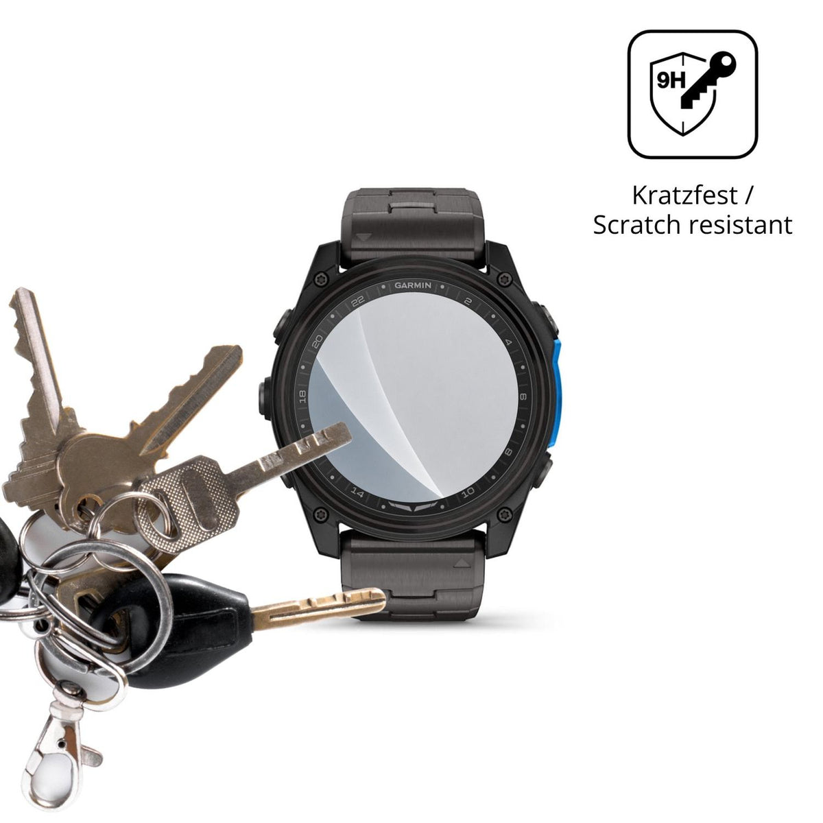 dipos Displayschutz für Garmin D2 Mach 2 51mm, mattierte Oberfläche, robuste Festigkeit und perfekte Passform