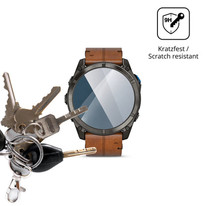 dipos Displayschutz für Garmin D2 Mach 2 Pro 51mm, transparente Oberfläche, perfekte Passform auch für die Rundungen