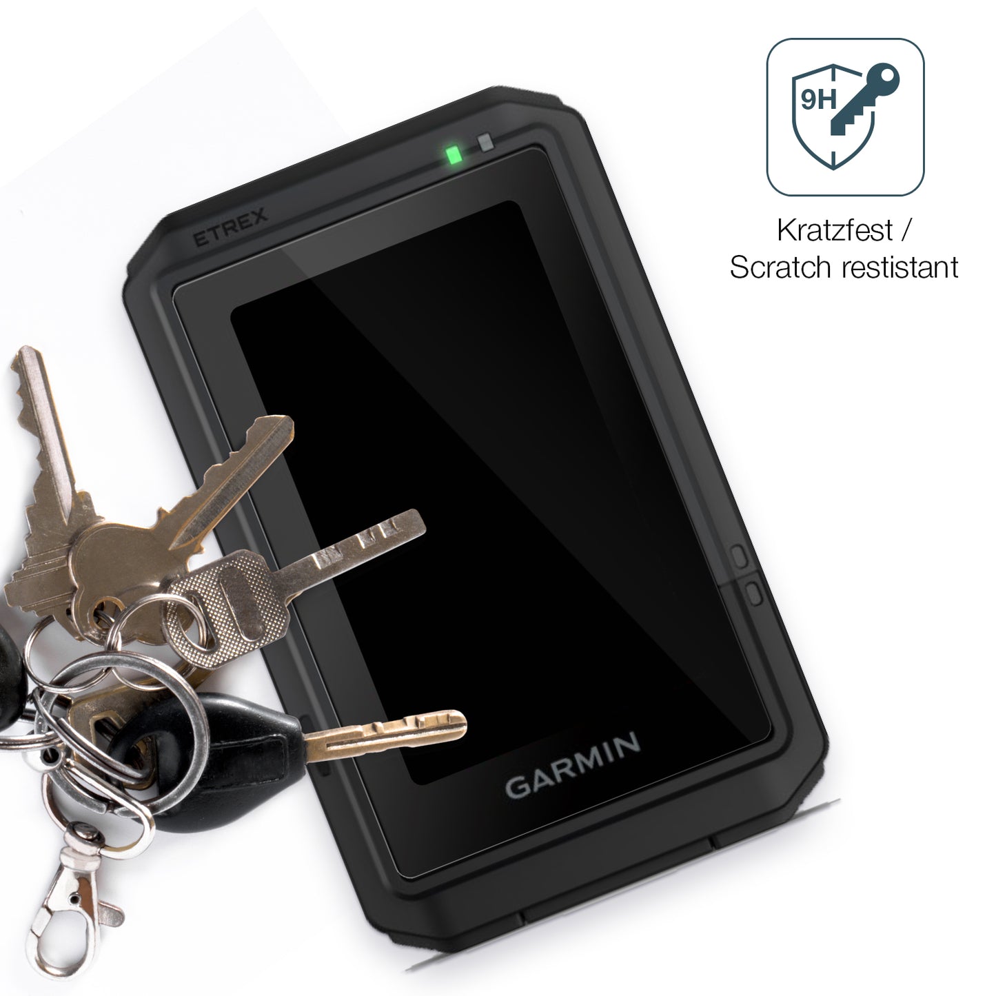 dipos Displayschutz für Garmin eTrex Touch 2025, transparente Oberfläche, perfekte Passform auch für die Rundungen