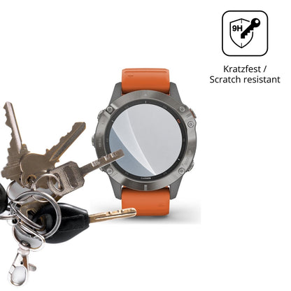 dipos Displayschutz für Garmin Fenix 6, mattierte Oberfläche, robuste Festigkeit und perfekte Passform