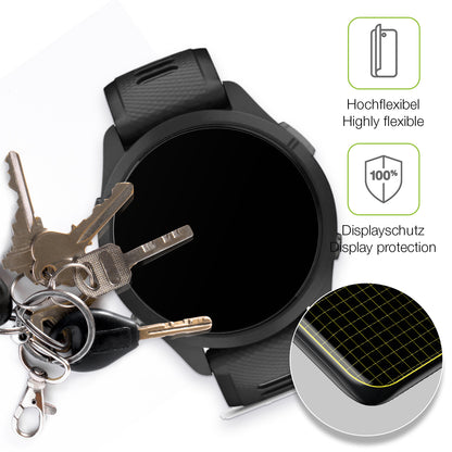 dipos Displayschutz für Garmin Forerunner 265s 42mm, transparente Oberfläche, perfekte Passform auch für die Rundungen
