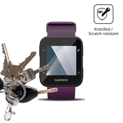 dipos Displayschutz für Garmin Forerunner 30, transparente Oberfläche, perfekte Passform auch für die Rundungen