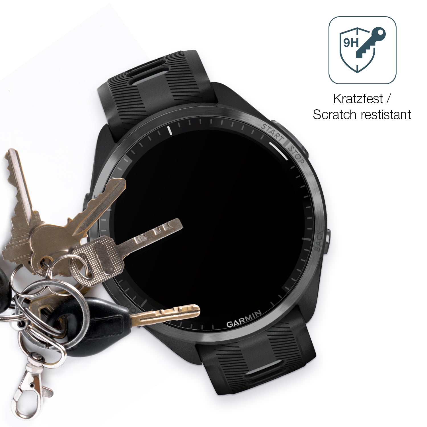 dipos Displayschutz für Garmin Forerunner 965, mattierte Oberfläche, robuste Festigkeit und perfekte Passform