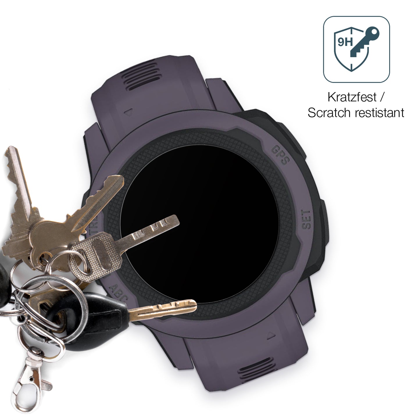 dipos Displayschutz für Garmin Instinct 2S (40mm), mattierte Oberfläche, robuste Festigkeit und perfekte Passform
