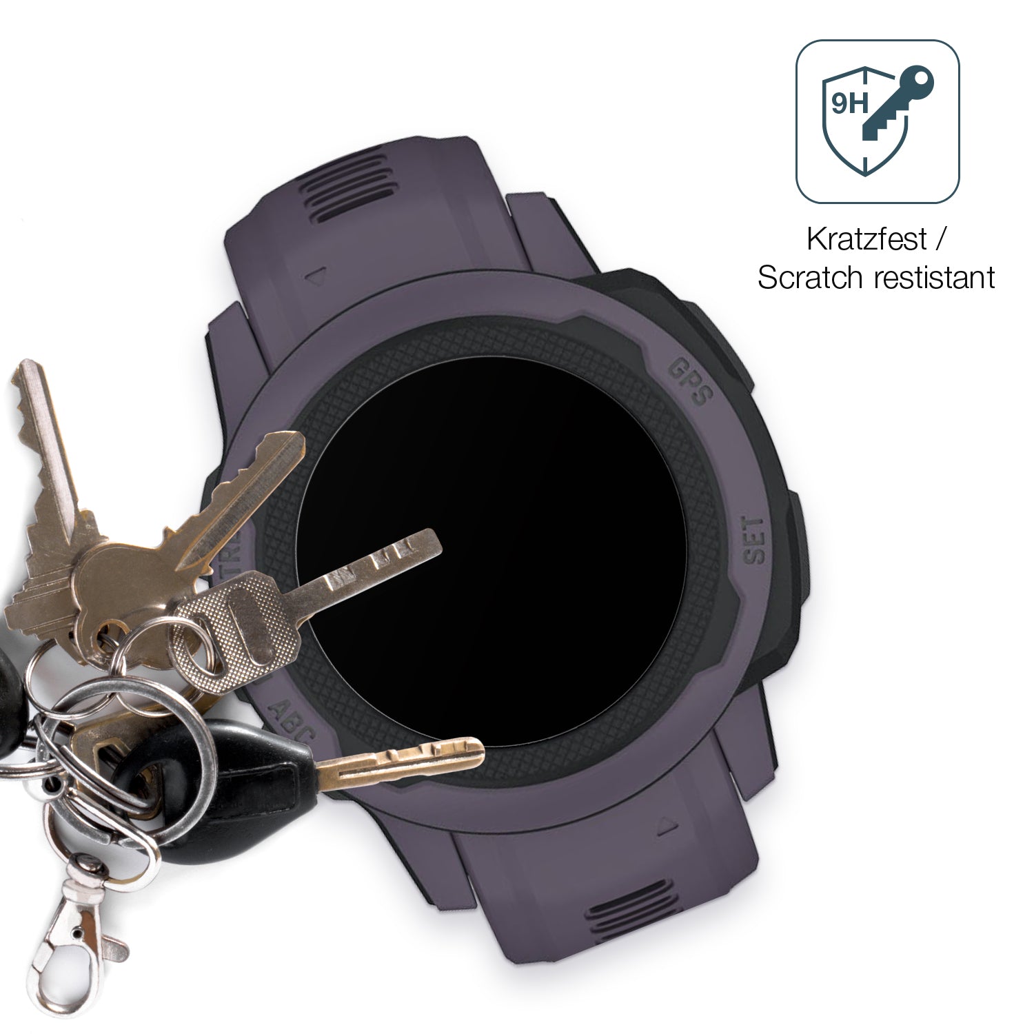 dipos Displayschutz für Garmin Instinct 2S (40mm), mattierte Oberfläche, robuste Festigkeit und perfekte Passform