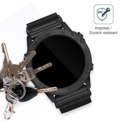 dipos Displayschutz für Garmin Tactix Delta Solar Ballistic, transparente Oberfläche, perfekte Passform auch für die Rundungen