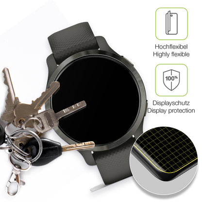 dipos Displayschutz für Garmin Venu 2s, transparente Oberfläche, perfekte Passform auch für die Rundungen