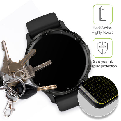 dipos Displayschutz für Garmin Venu 3, transparente Oberfläche, perfekte Passform auch für die Rundungen