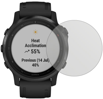 Garminfenix 6S Pro mit aufgebrachter dipos Displayschutzfolie, die lästige Fingerabdrücke minimiert