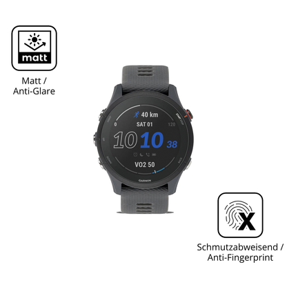 9H Hartbeschichtete, flexible Folie passend zugeschnitten für Garmin Forerunner 255
