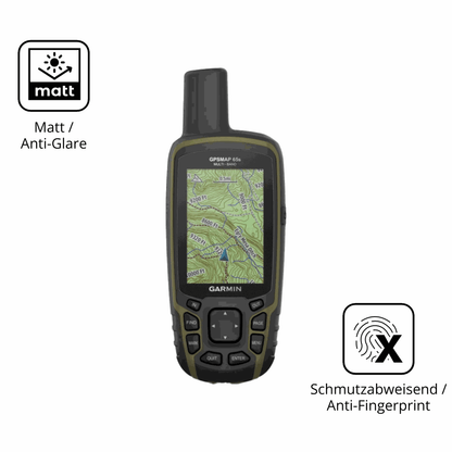 2x Screen Protector for Garmin GPSMAP 65s matte Flexible Glass 9H dipos